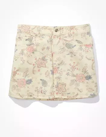 AE Super High-Waisted Floral Mini Skirt