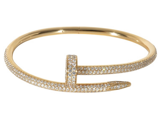 $44,850.00 𝐂𝐀𝐑𝐓𝐈𝐄𝐑 𝐉𝐔𝐒𝐓𝐄 𝐔𝐍 𝐂𝐋𝐎𝐔 Diamond Pave Bracelet In 18k Yellow Gold 2.26 CTW.