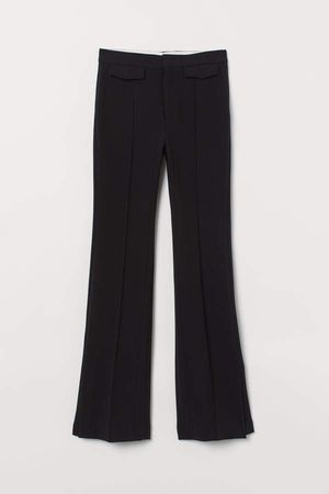 Fitted Slim-fit Pants - Black