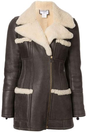 Pre-Owned faux shearling jacket
