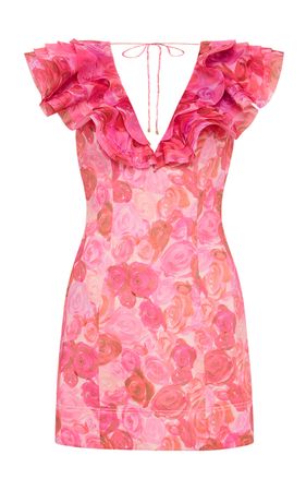 Charmed Ruffled Linen-Blend Mini Dress By Aje | Moda Operandi