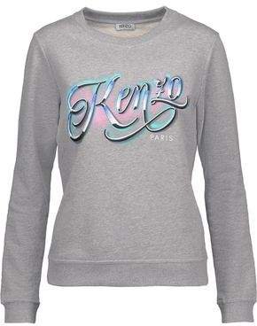 Embroidered And Printed Cotton-jersey Sweatshirt