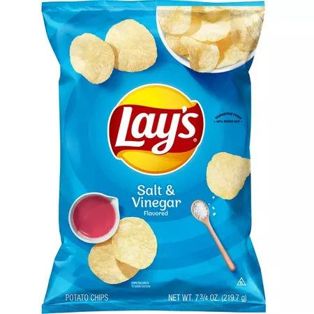 Lay's Potato Chips, Salt & Vinegar Flavor, 7.75 oz Bag - Walmart.com