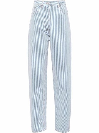 Prada Striped straight-leg Jeans - Farfetch