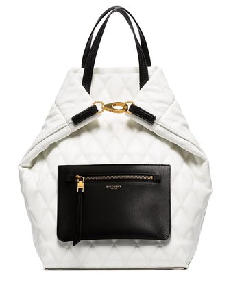 White Givenchy Pouch-pocket Quilted Backpack | Farfetch.com