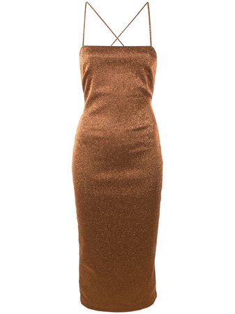 Bec + Bridge Bronze Baby Midi Dress Aw20 | Farfetch.com
