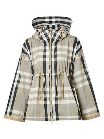 Burberry Bacton Light Weight Check Jacket | SaksFifthAvenue