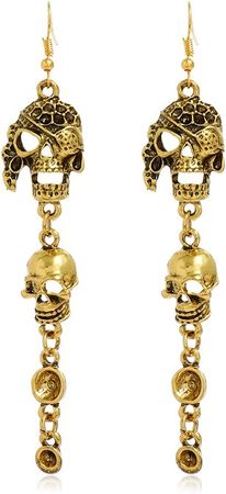 Amazon.com: LZHLQ Jewelry Fashion Multi-Level Pirate Skull Tassel Charm Necklace Collar Bib for Women Horror Necklace Punk (Golden-01): Clothing, Shoes & Jewelry