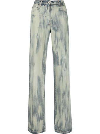 KNWLS Jeans Rectos Con Estampado Abstracto - Farfetch