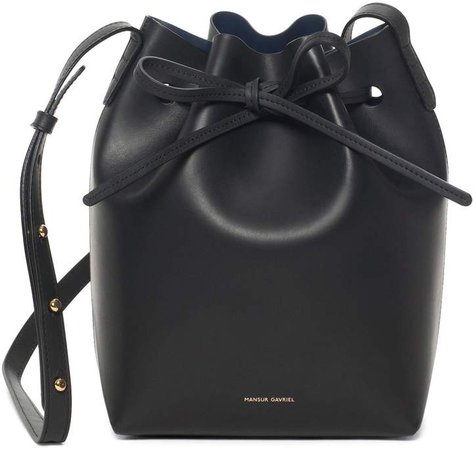 Black Mini Bucket Bag - Blu