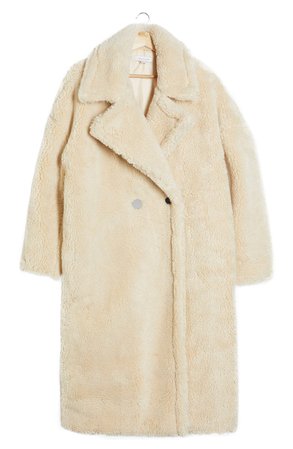 Topshop Whinnie Long Borg Faux Fur Coat | Nordstrom