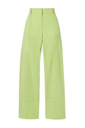 Jacquemus - Chartreuse Estero hemp-blend straight-leg pants-