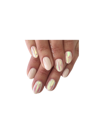 pink silver diamond manicure nails