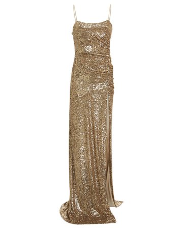 Dundas Ruched Sequin Gown | INTERMIX®