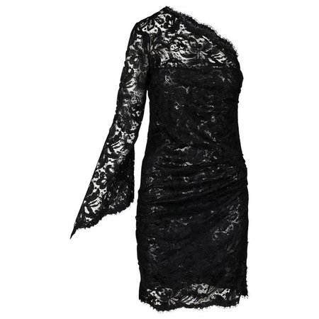 Emilio Pucci Lace-Embellished One-Shoulder Dress