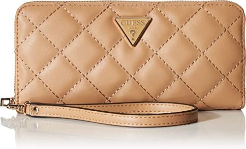 Amazon.com: GUESS Cessily Large Zip Around Wallet, Beige : Clothing, Shoes & Jewelry