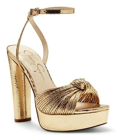 Jessica Simpson Immie Ankle Strap Embossed Platform Dress Sandals | Dillard's