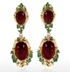 1840's Gold and Garnet Earrings