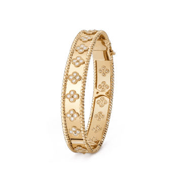 Perlée clovers hoop earrings - VCARO3YE00 - Van Cleef & Arpels