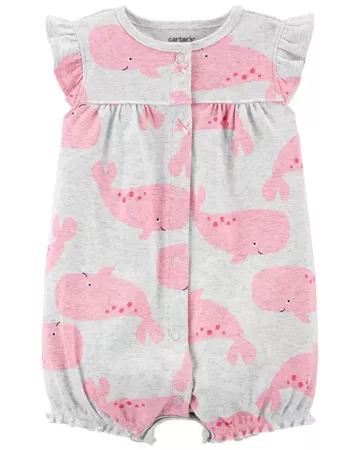 Whale Snap-Up Romper | carters.com