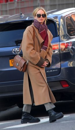 Jennifer Lawrence Puts a Modern Spin on the Classic Camel Coat
