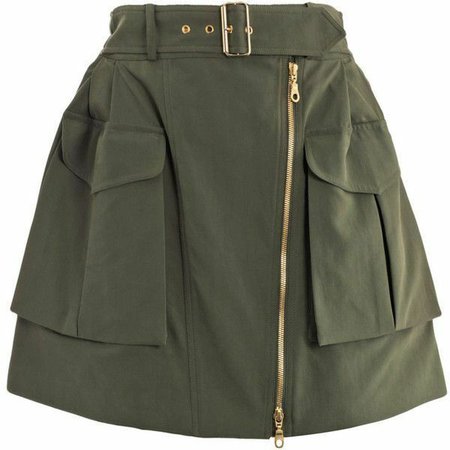 Army green skirt