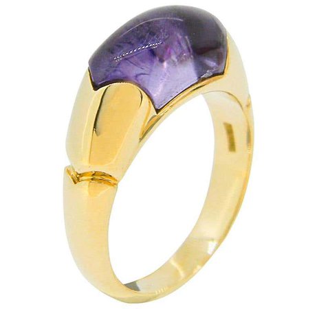 Genuine Bvlgari Tronchetto Ring, Amethyst For Sale at 1stDibs