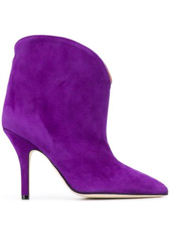 Purple Paris Texas Slip-On Pointed Booties | Farfetch.com