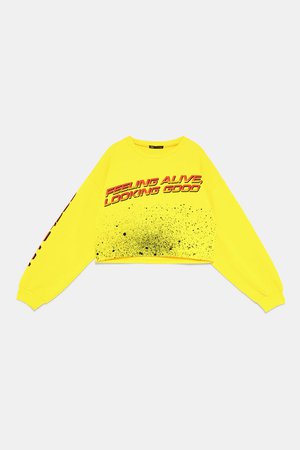 Zara yellow sweatshirt