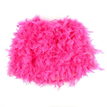 Amazon.com: Falda de plumas rosas de 20.9 in para adulto con banda elástica: Clothing