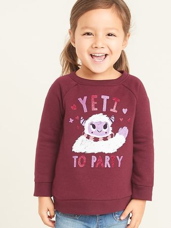 Raglan-Sleeve Tunic Sweatshirt for Toddler Girls | Old Navy