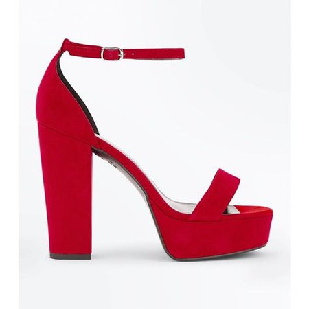 Red Platform Sandal Heels