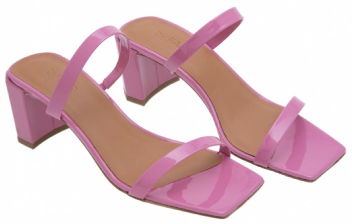 BY FAR Pink Patent Tanya Mules