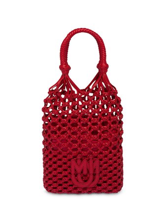 Miu Miu Macramé Branded Handbag - Farfetch