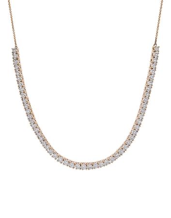 Ava Bea Diamond Tennis Rose Gold Necklace | Marissa Collections