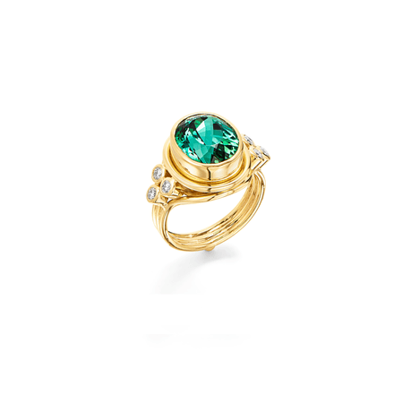 18K Green Tourmaline Temple Ring – Temple St. Clair