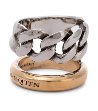 Alexander McQueen - Chain-embellished ring | Mytheresa