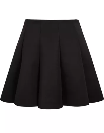High Waist Pleated Black Skirt -ROMWE