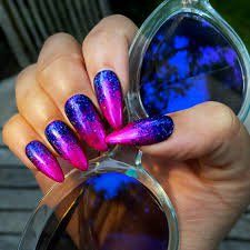 pink, blue, and purple nails - Google Search