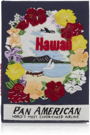 Olympia Le-Tan Hawaii Strapped Book Clutch