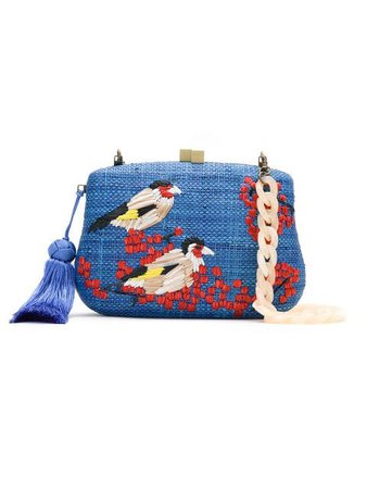 Serpui embroidered straw clutch $409 - Buy SS19 Online - Fast Global Delivery, Price
