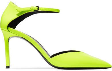 Anja Neon Patent-leather Pumps - Yellow