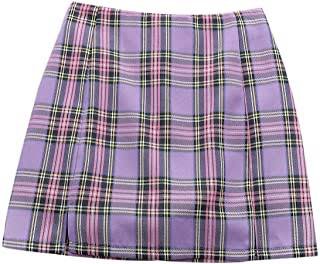 Purple Mini Skirt Plaid
