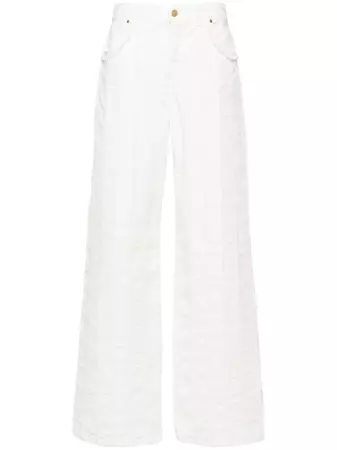 Blumarine raw-cut Detailed straight-leg Trousers pants  - Farfetch