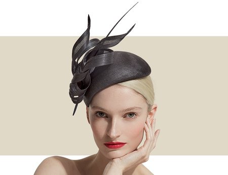 SWEEPING CALOTTE HAT - Navy Blue - Gold Coast Couture