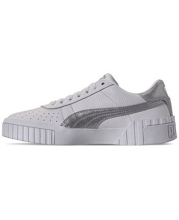 Puma Women's Cali MetFoil Casual Sneakers from Finish Line & Reviews - Finish Line Athletic Sneakers - Shoes - Macy's white