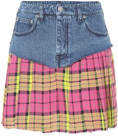 Plaid Skirt with Jean