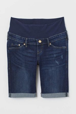 MAMA Denim Shorts - Blue