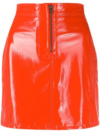 Fiorucci Vinyl Mini Skirt W02KMIN1VOR Orange | Farfetch