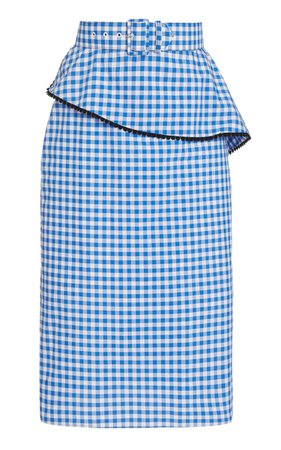 Belted Gingham Peplum Skirt By Rodarte | Moda Operandi